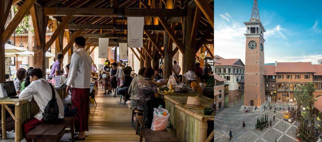 One Nimman shoppingområde i Chiang Mai med butikker og caféer