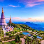 Doi Inthanon Nationalpark med udsigt over bjergene nær Chiang Mai