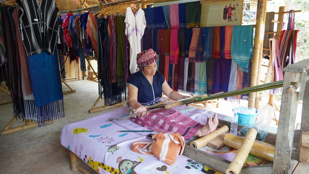 Lokale tekstiler fra Nordthailand i Chiang Mai
