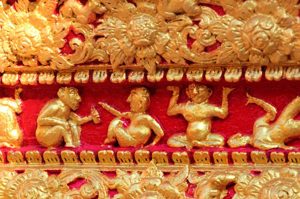 Vægmalerier i Wat Phan On Chiang Mai